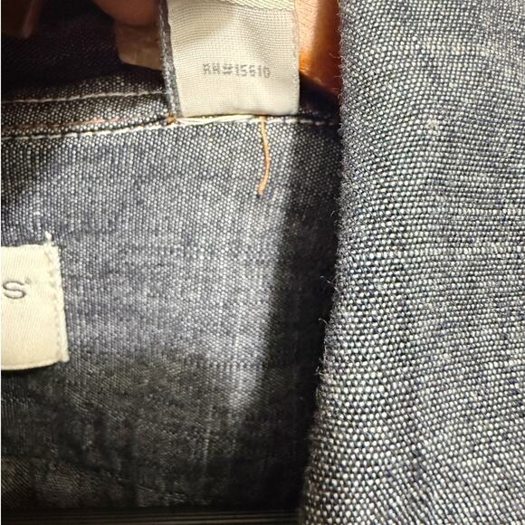 Dockers Men’s XL Chambray Denim Button-Up Shirt Long Sleeve 100% Cotton - Picture 5 of 8